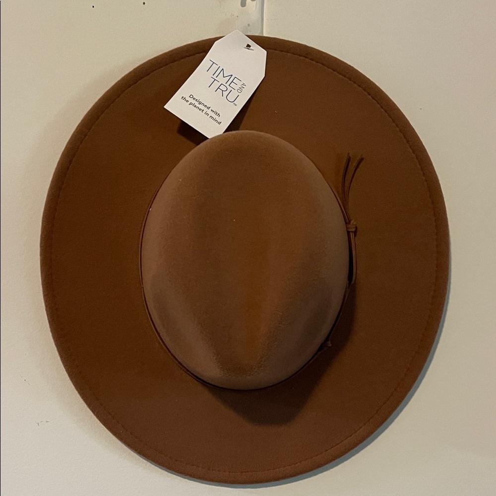Time and Tru Tan Wide Brim Hat